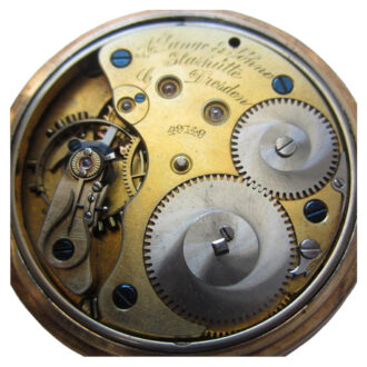 A German 14 carat gold full hunter lever pocket watch Circa 1905