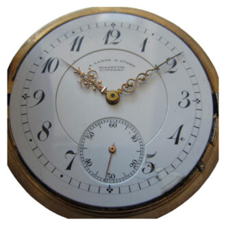 A German 14 carat gold full hunter lever pocket watch Circa 1905