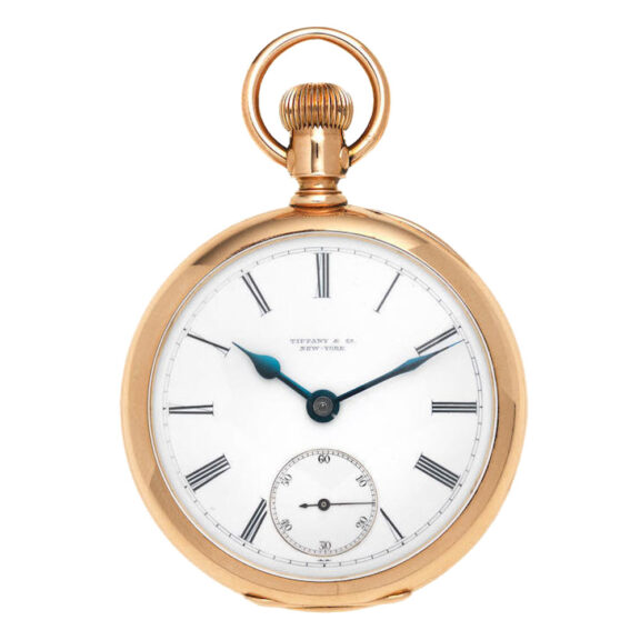 An American 18 carat gold open face lever pocket watch Circa 1910