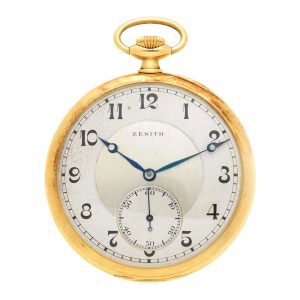 A Swiss 18 carat gold open face lever pocket watch Circa 1910