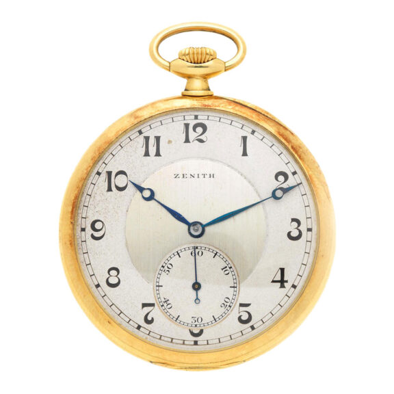 A Swiss 18 carat gold open face lever pocket watch Circa 1910