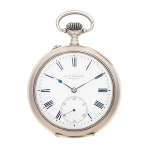Rare and unusual German silver pocket watch Circa 1900