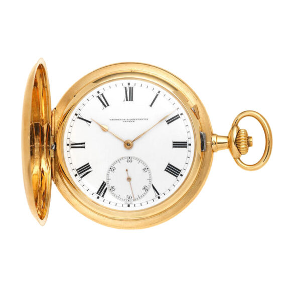 A Swiss 18 carat gold full hunter lever pocket watch Circa 1910