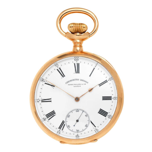 A Swiss 18 carat rose gold open face lever pocket watch Circa 1900