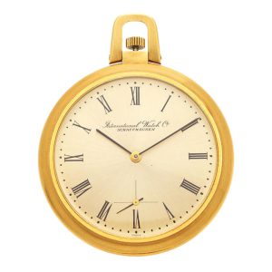 A Swiss 18 carat gold open face lever pocket watch Circa 1997