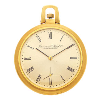 A Swiss 18 carat gold open face lever pocket watch Circa 1997