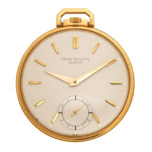 A Swiss 18 carat gold open face lever pocket watch Circa 1965