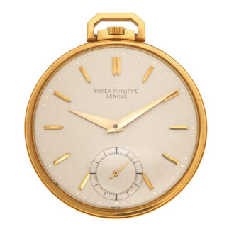 A Swiss 18 carat gold open face lever pocket watch Circa 1965