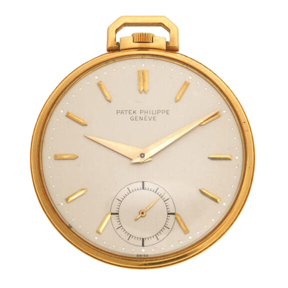 A Swiss 18 carat gold open face lever pocket watch Circa 1965