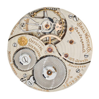 A fine American gilt Ball model railroad watch Circa 1900-1910