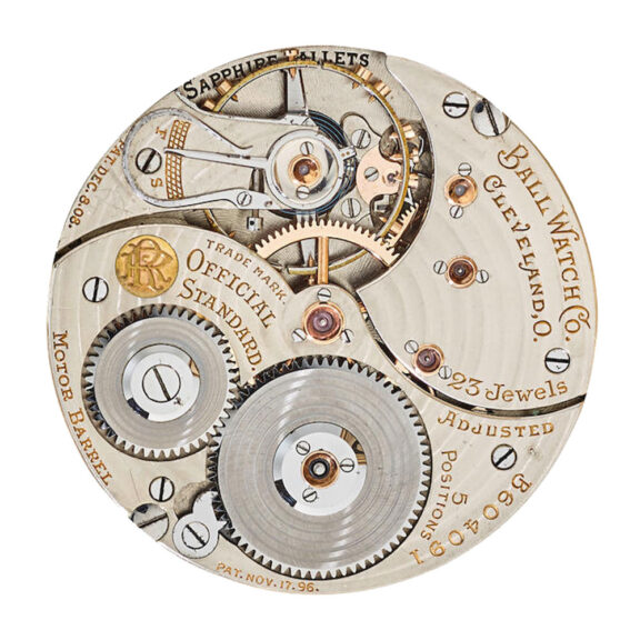 A fine American gilt Ball model railroad watch Circa 1900-1910 A fine American gilt Ball model railroad watch Circa 1900-1910