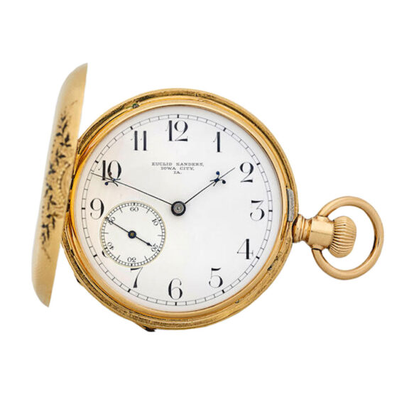 An American gold full hunter lever pocket watch Circa 1870-1875 An American gold full hunter lever pocket watch Circa 1870-1875