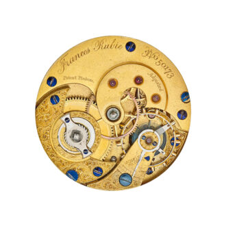 An American gold full hunter lever pocket watch Circa 1870-1875