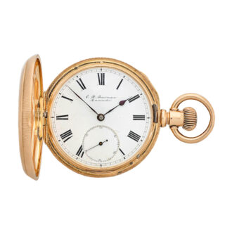 A rare American gold full hunter lever pocket watch Circa 1880