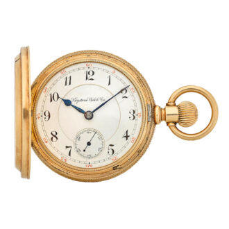 An American engraved gold full hunter pocket watch Circa 1887