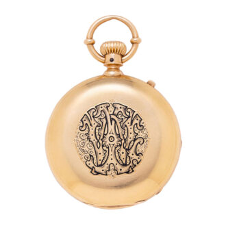 A rare American enameled gold full hunter Circa 1870-1874