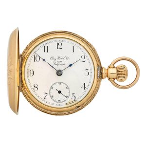 Rare American gilt full hunter lever pocket watch Circa 1889-1894