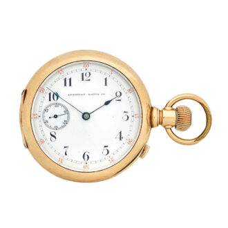 An American gold double dial Lugrin's chronograph Circa 1874