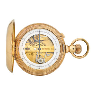 An American gold double dial Lugrin's chronograph Circa 1874