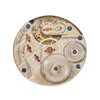 An American 14 carat gold open face lever pocket watch Circa 1872