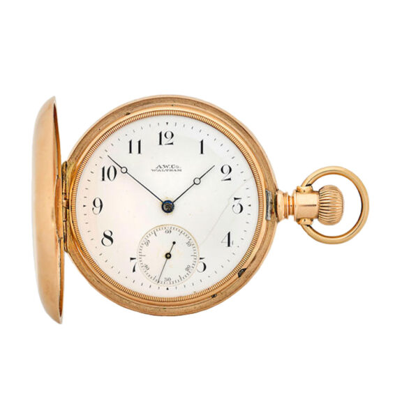 An American rose gold hunter cased lever pocket watch Circa 1872