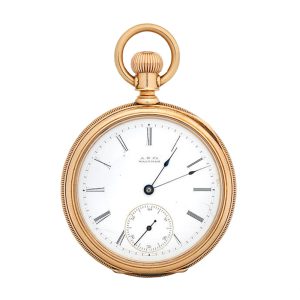 A fine American 14 Carat gold open face pocket watch Circa 1872