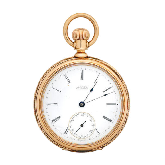 A fine American 14 Carat gold open face pocket watch Circa 1872