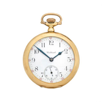 A fine American 14 carat gold open face pocket watch Circa 1899