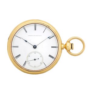 A fine American gold cut full hunter pocket watch Circa 1860