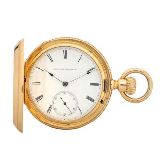 Fine American engraved 18 carat gold full hunter Circa 1872