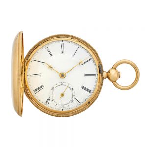 An American gold full hunter cased pocket watch Circa 1857