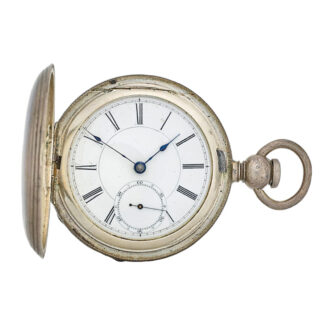 A rare American silver full hunter cased pocket watch Circa 1857