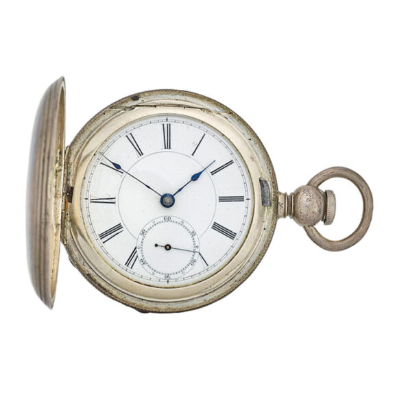 A rare American silver full hunter cased pocket watch Circa 1857