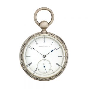A rare American coin silver open face pocket watch Circa 1860