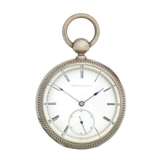 A rare American coin silver open face pocket watch Circa 1860