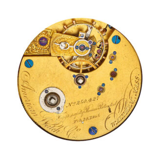 An American 18 carat gold full hunter pocket watch Circa 1862