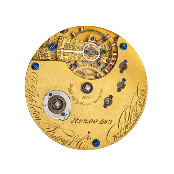 An American 18 carat gold full hunter pocket watch Circa 1860 An American 18 carat gold full hunter pocket watch Circa 1860