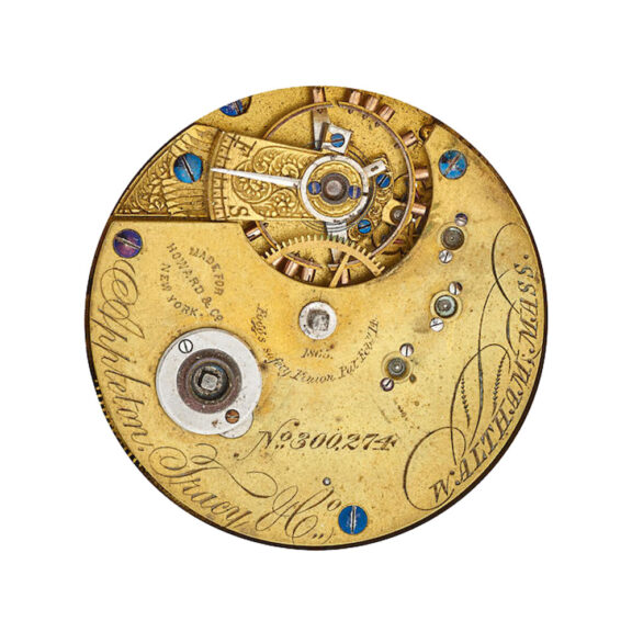 An American 18 carat gold full hunter pocket watch Circa 1860 An American 18 carat gold full hunter pocket watch Circa 1860