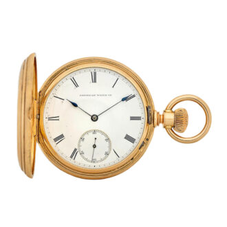 An American 18 carat gold full hunter pocket watch Circa 1870
