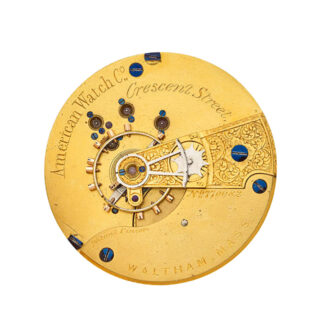 An American 18 carat gold full hunter pocket watch Circa 1870