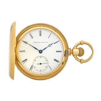 American 18 carat gold full hunter cased pocket watch Circa 1872