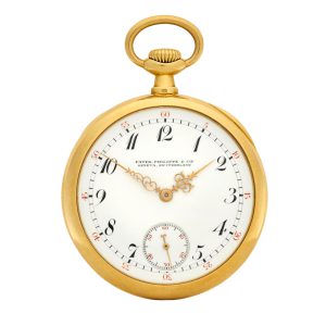 A fine Swiss 18 carat gold open face dress watch Circa 1912