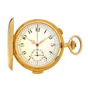 An American gold quarter repeating chronograph Circa 1900