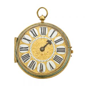 Oignon watch with mock pendulum & enamel portrait Circa 1695