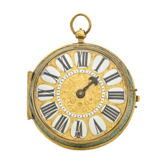 Oignon watch with mock pendulum & enamel portrait Circa 1695