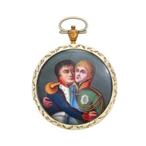 Verge with portrait of Napoleon & Tsar Alexander Circa 1807