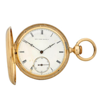 An American 18 carat gold full hunter pocket watch Circa 1870