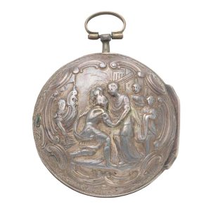 English silver key wind verge watch in pair cases Circa 1737