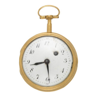 French gilt metal open faced verge pocket watch Circa 1800