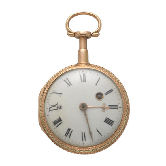 A French two colour gold atoc repeating cylinder Circa 1820 A French two colour gold atoc repeating cylinder Circa 1820